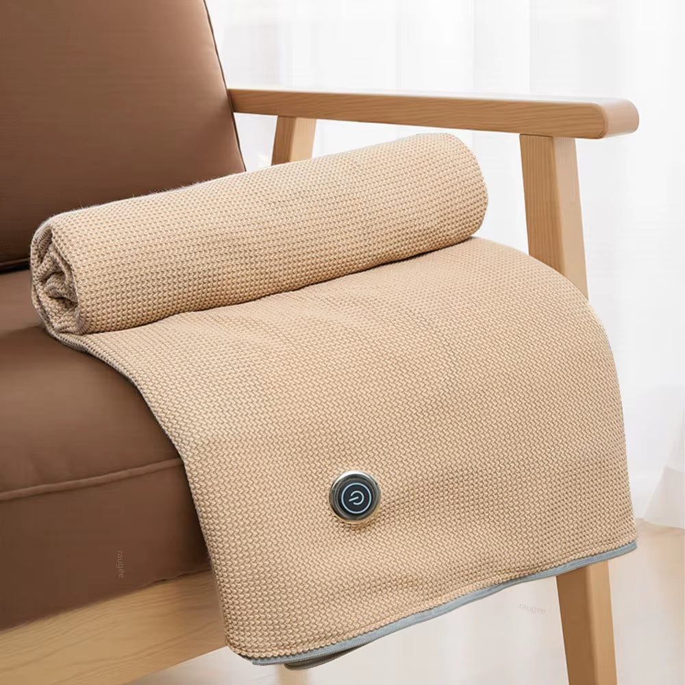 Heated Blanket USB Wearable Electric Blanket Portable Warmer Blanket for Shoulder Rechargeable Heating Shawl with 3 Tem Setting